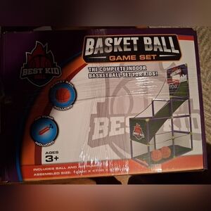 Blue and Green Kids Indoor Basketball Game Set